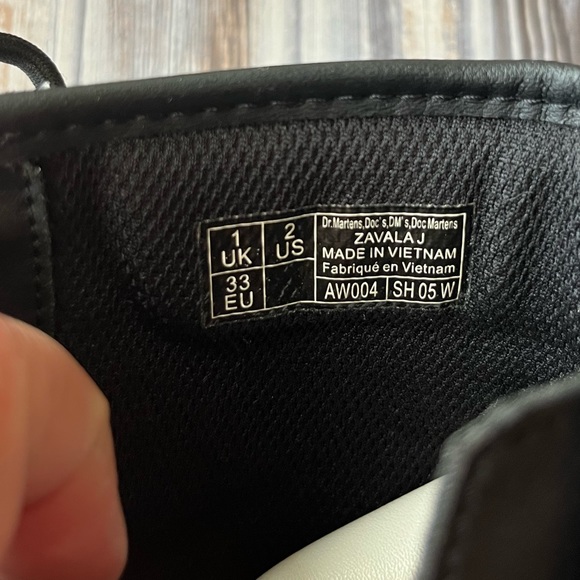 Dr.Martens Kids' Zavala White Combat Lace Up Boot - Picture 10 of 10